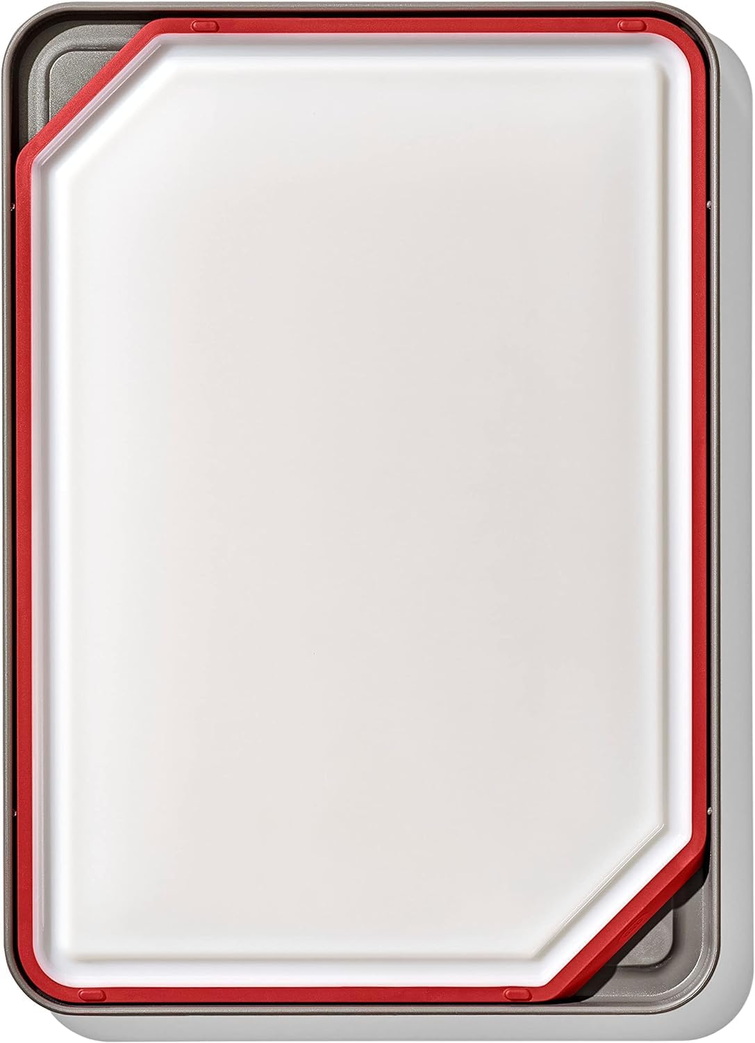 White Cutting Board & Tray (Set of 2)