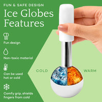 Steel Ice Globes (Set of 2)
