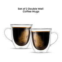 Brown Double-Wall Mugs (Set of 2)
