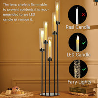 Matte Black 5-Arm Candelabra