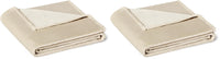 Beige Fleece Throw (Set of 2)