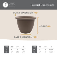 Black Self-Watering Planter (Set of 2)
