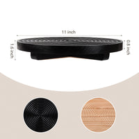 Black Wood Round Riser Tray