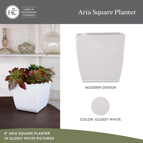 Glossy White Square Planter (Set of 2)