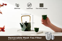 Green Cast Iron Teapot