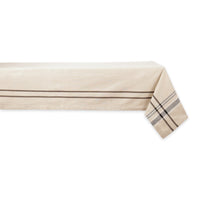Taupe French Stripe Tablecloth