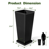 Black Square Planters (Set of 2)
