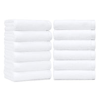 White Cotton Hand Towels (Set of 12)