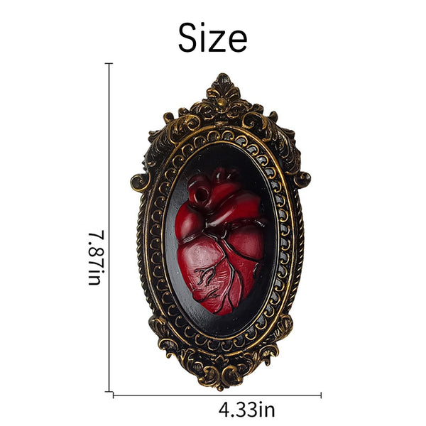 Red Anatomical Heart Sculpture