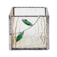 Leaf Stained Glass Candle Holder
