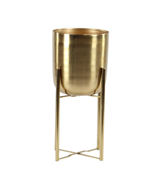 Gold Metal Dome Planters (Set of 2)