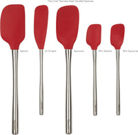 Red Silicone Spatulas (Set of 5)