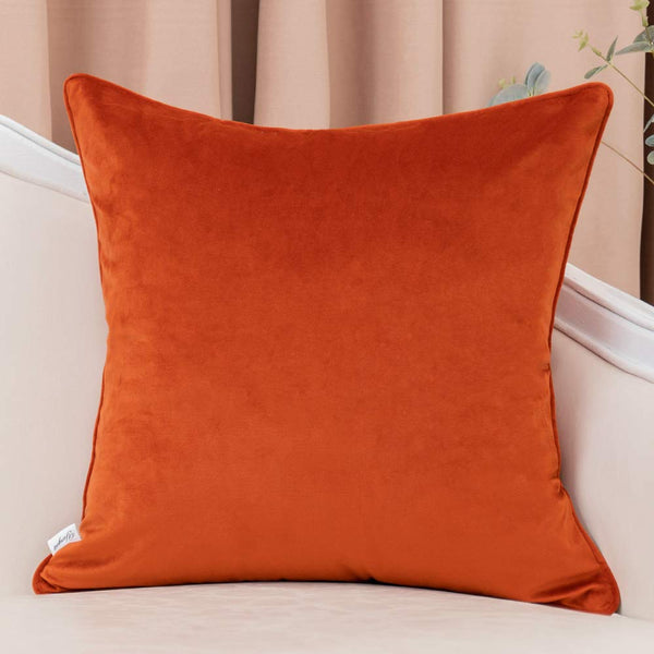 Orange Wavy Velvet Pillow Cover