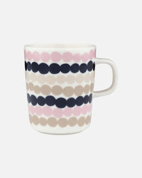 Beige & Pink Stoneware Mug