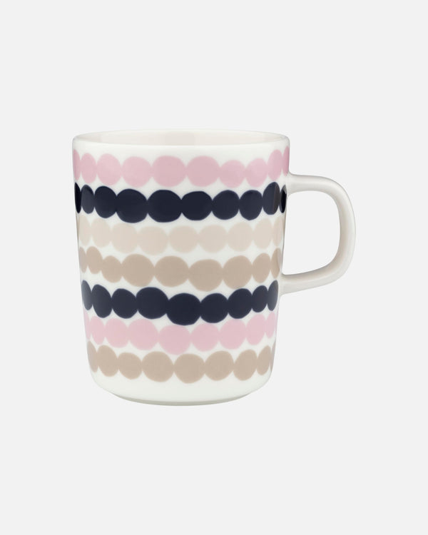 Beige & Pink Stoneware Mug