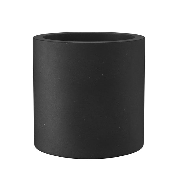 Round Black Concrete Planter