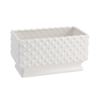 White Hobnail Ceramic Planter