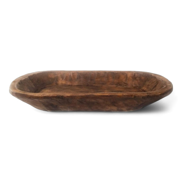 Brown Wooden Dough Bowl