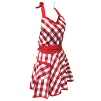 Red Gingham Hostess Apron