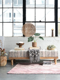 Black & Beige Diamond Cotton Throw