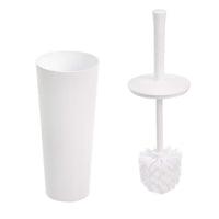 White Toilet Brush & Holder (Set of 4)