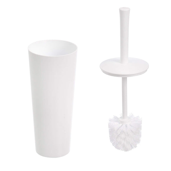 White Toilet Brush & Holder (Set of 4)