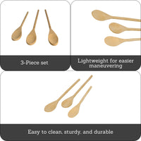 Maplewood Cooking Spoons (Set of 3)