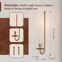 Brass Wall Candle Sconces (Set of 2)