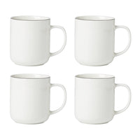 Black Rim Mugs (Set of 4)