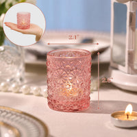 Pink Votive Candle Holders (Set of 12)