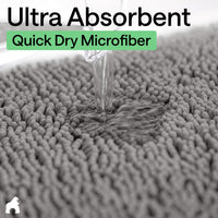 Grey Chenille Bath Rug