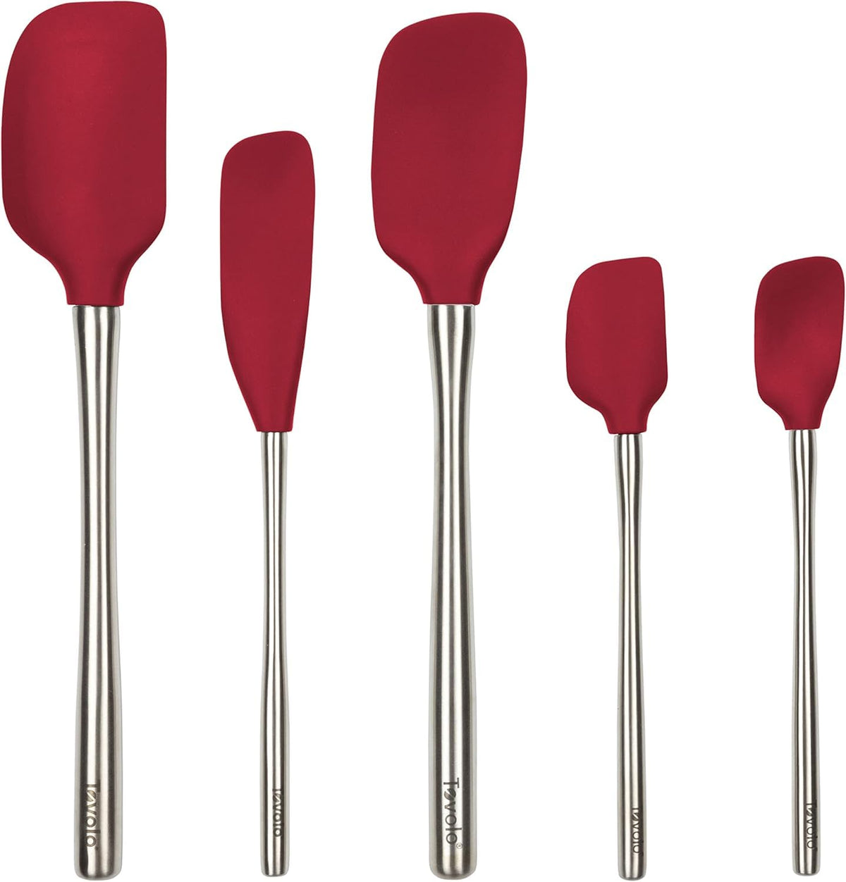 Red Silicone Spatulas (Set of 5)
