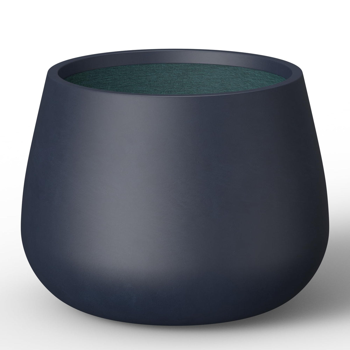 Charcoal Concrete Curved Planter