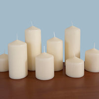 Ivory Unscented Pillar Candles (Set of 6)