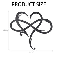 Black Infinity Heart Wall Decor