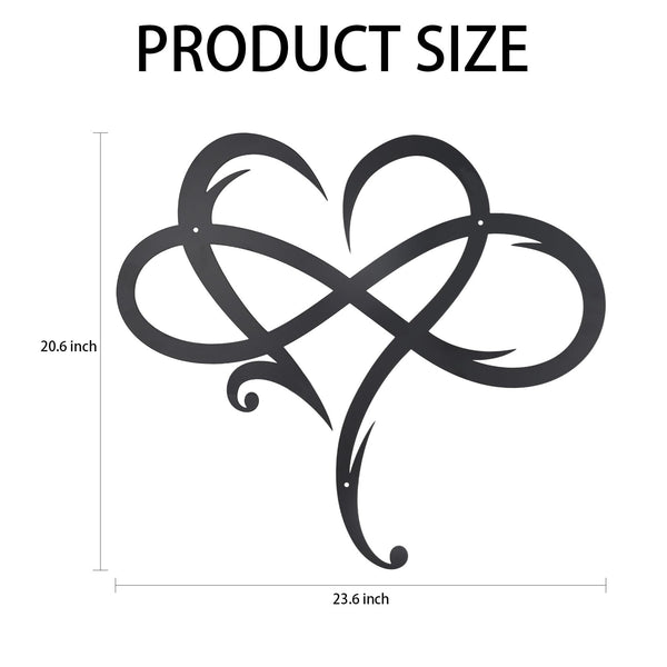 Black Infinity Heart Wall Decor