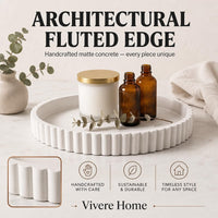 White Concrete Round Tray