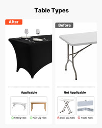 Black Fitted Tablecloths (Set of 10)