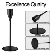Black Candlestick Holders (Set of 15)