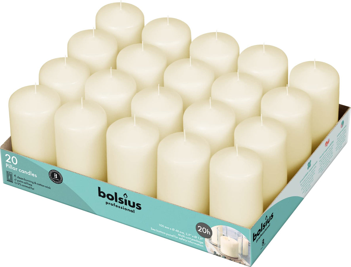 Ivory Pillar Candles (Set of 20)