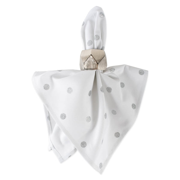 Silver Polka Dot Napkins (Set of 4)