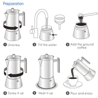 Steel Moka Espresso Pot