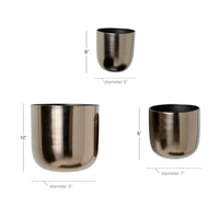 Black Hanging Wall Planters (Set of 3)