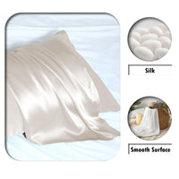 Beige Silk Pillowcase