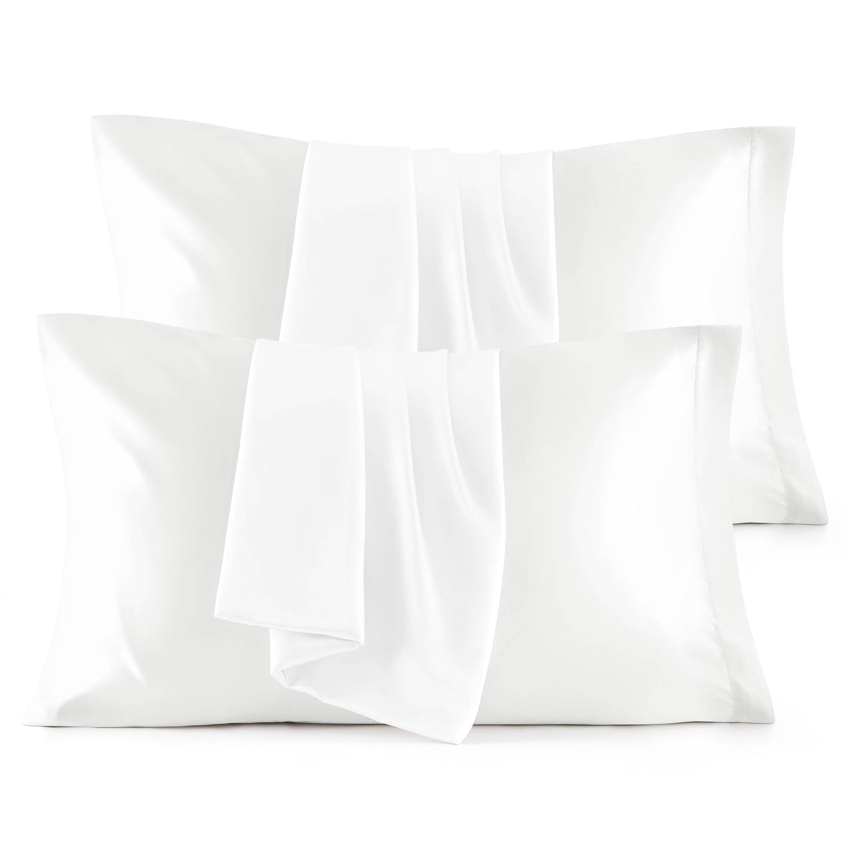 White Satin Pillowcases (Set of 4)