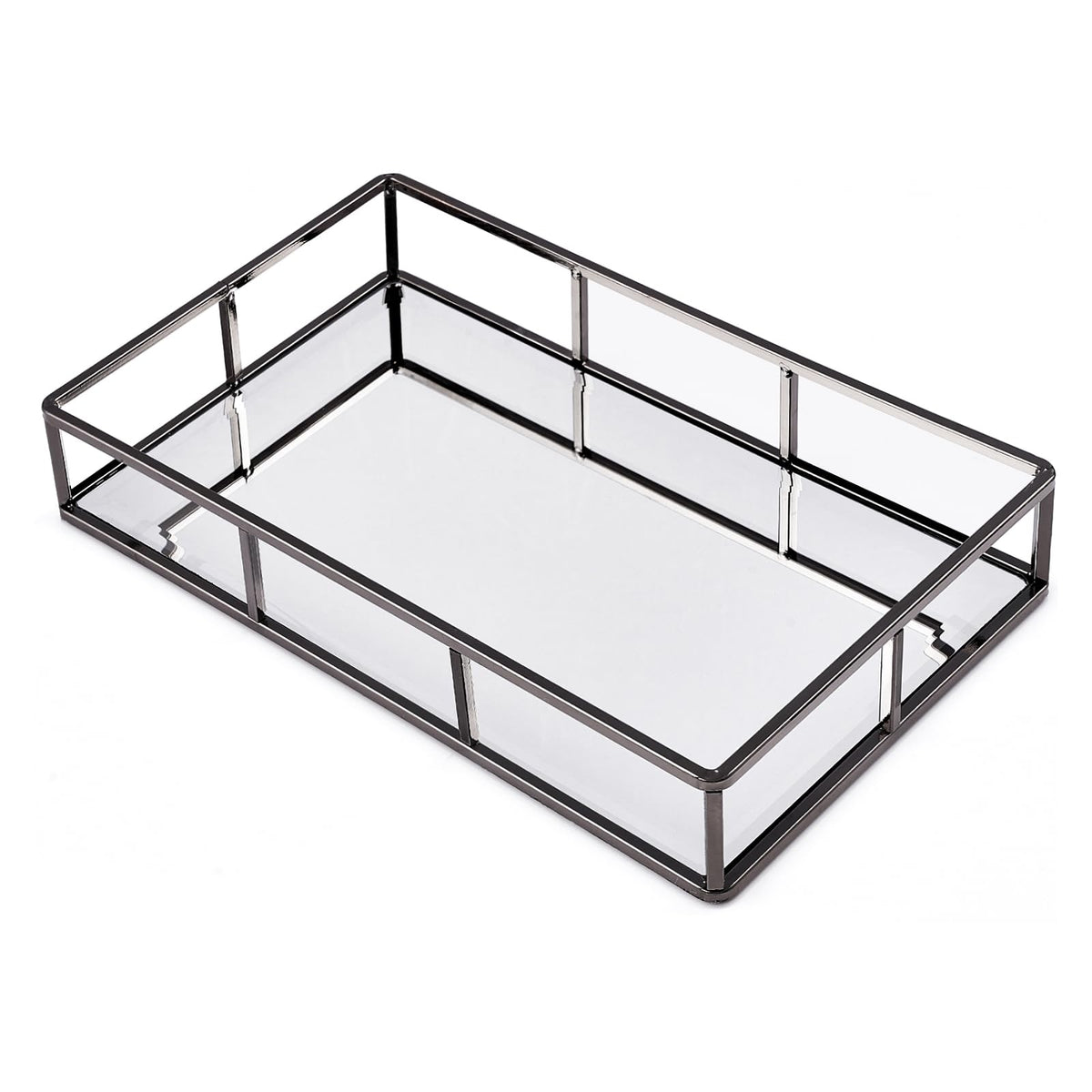 Smoky Black Mirror Tray