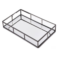 Smoky Black Mirror Tray