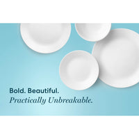 White Glass Dinner Set