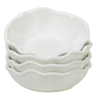 Cream Beaded All-Purpose Bowls (Set of 4)