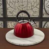 Metallic Red Tea Kettle